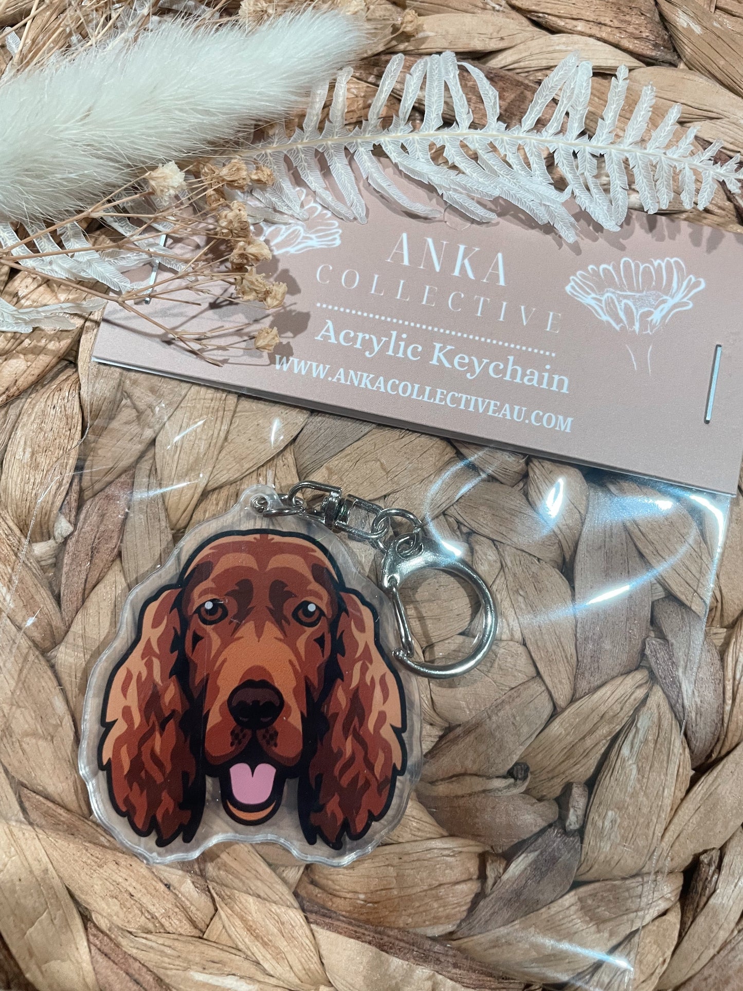 Irish Setter Dog Keychain