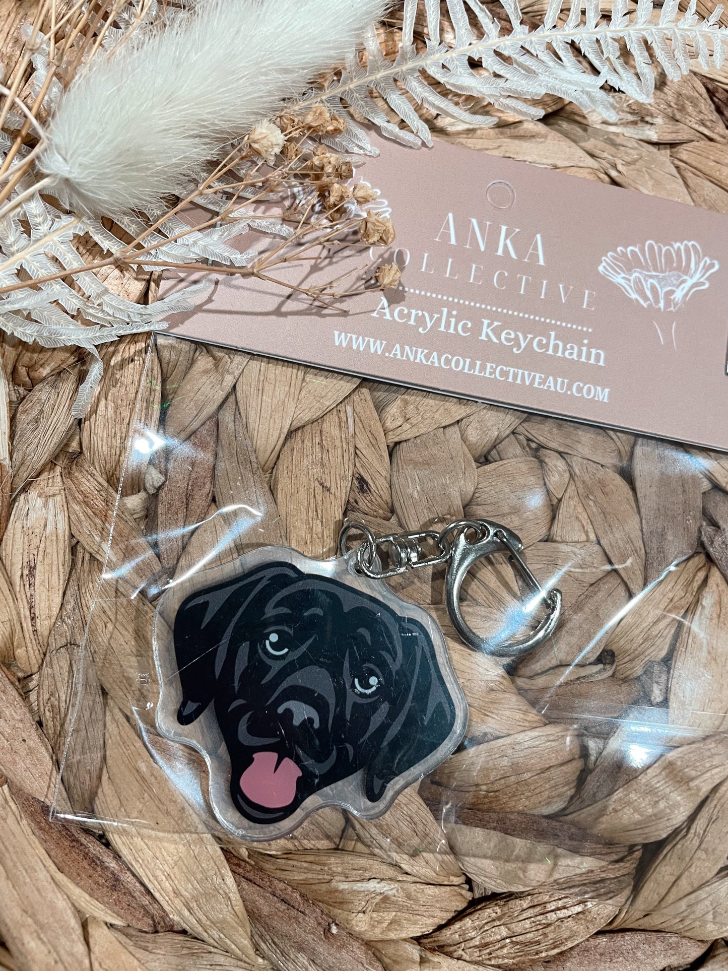 Labrador Black Dog Keychain