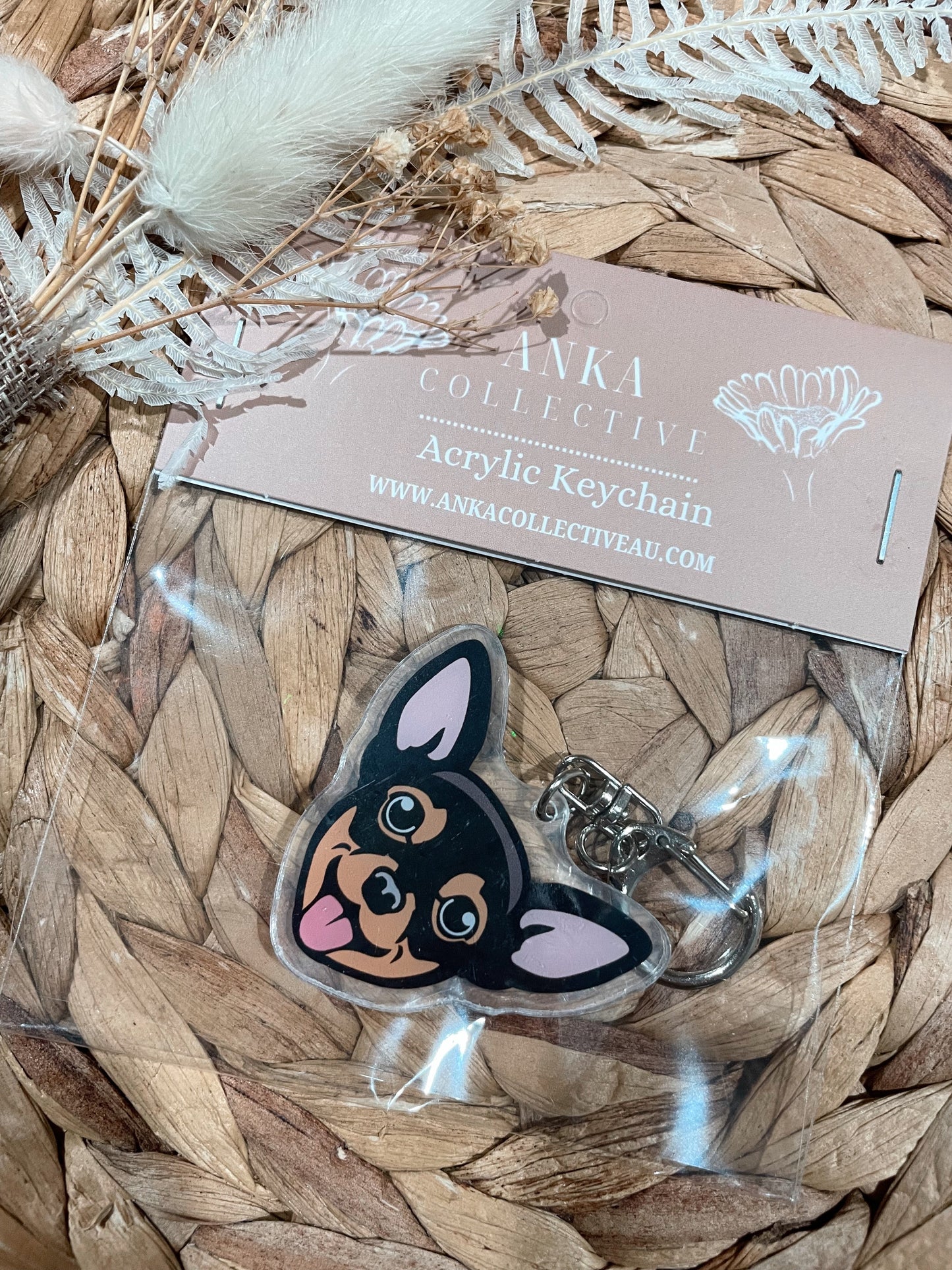 Chihuahua Black Dog Keychain