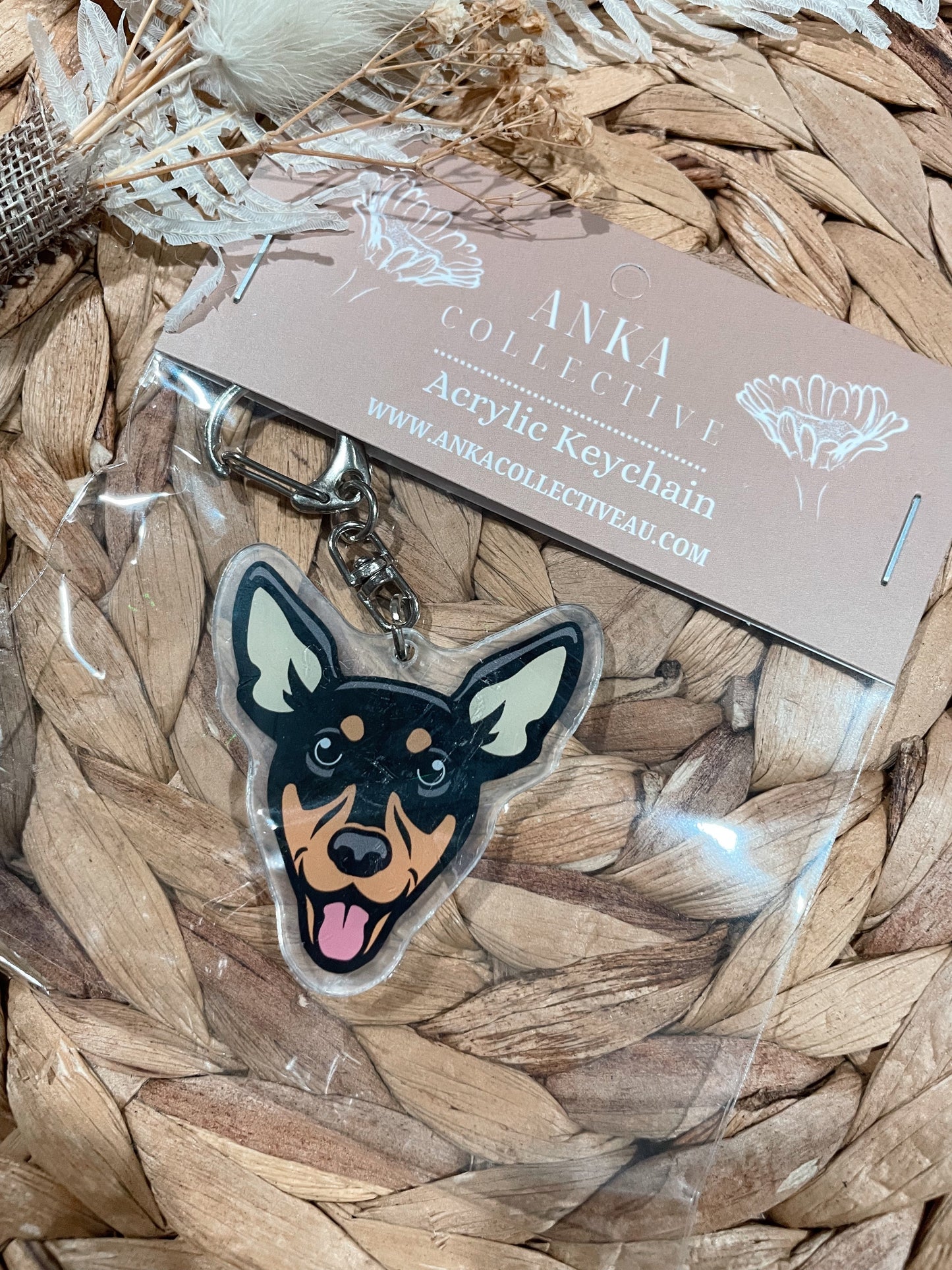 Kelpie Black Dog Keychain