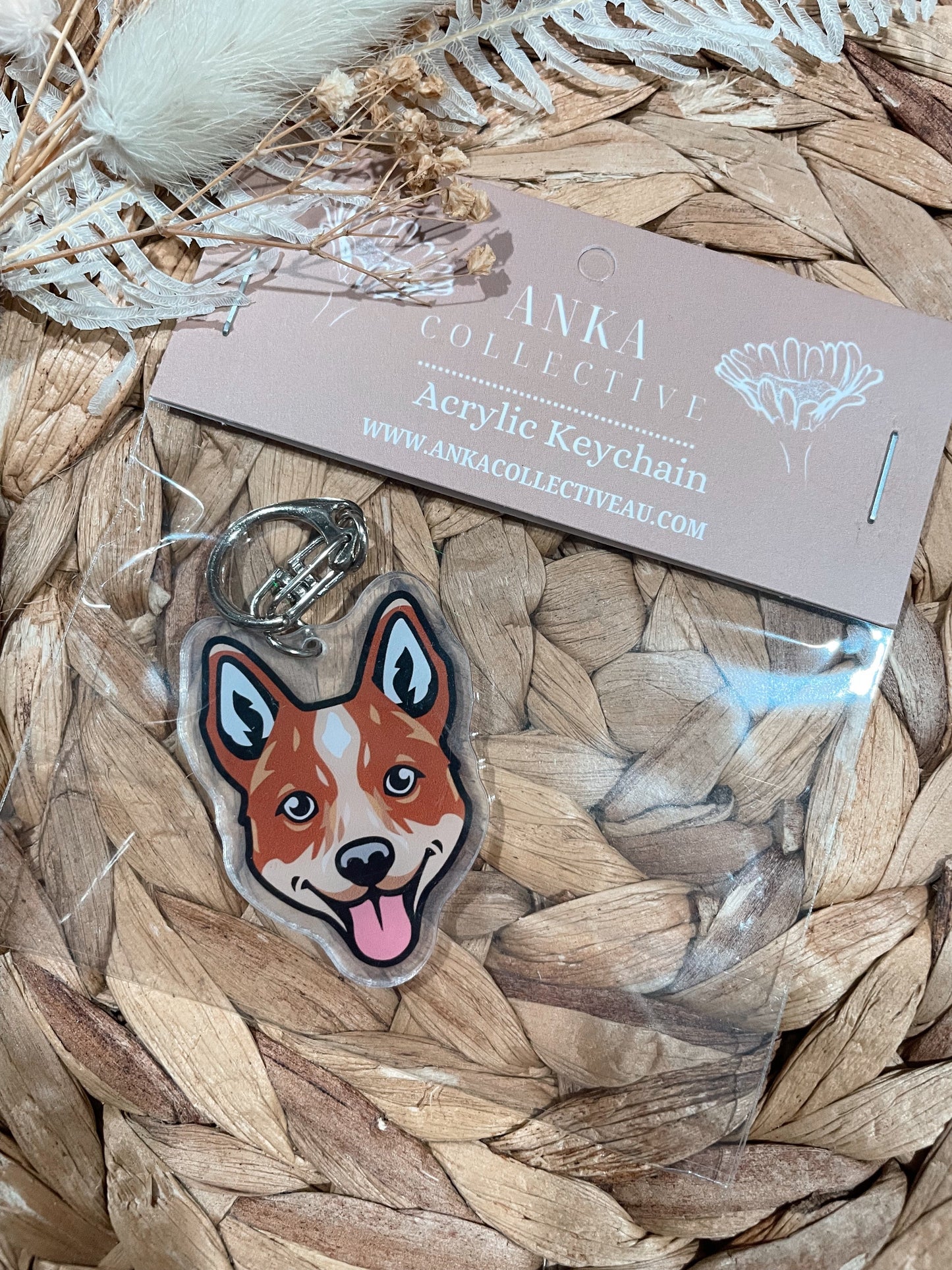Cattle Dog Red Heeler Dog Keychain