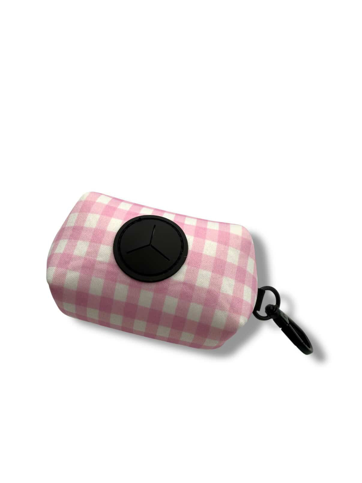Pink Gingham Poo Bag Holder