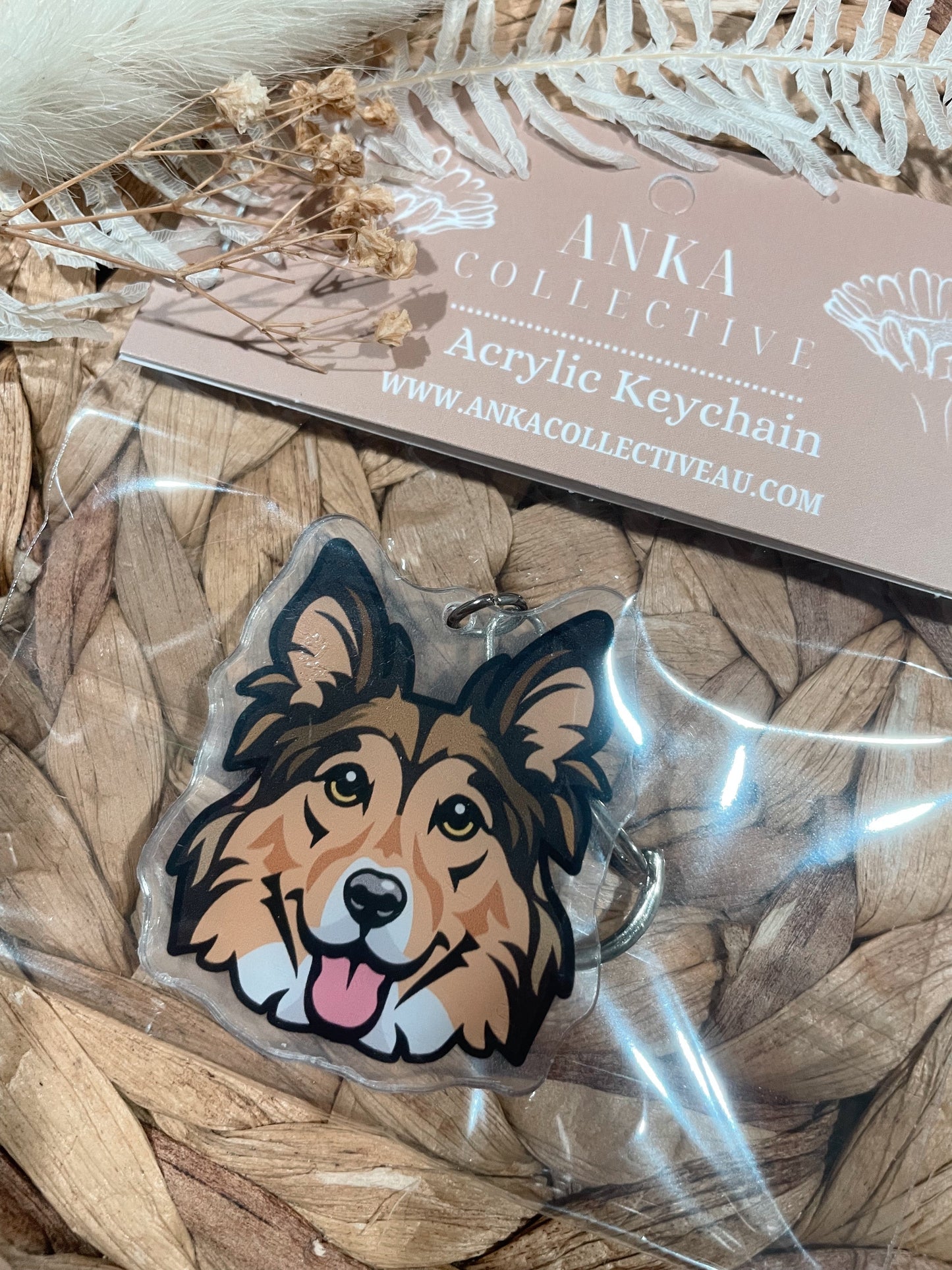 Shetland Sheepdog Dog Keychain