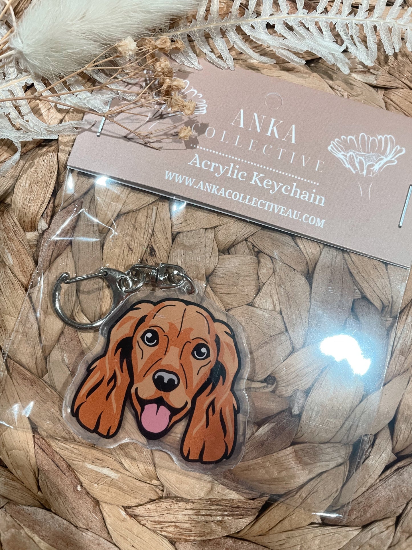 Cocker Spainel Brown Dog Keychain