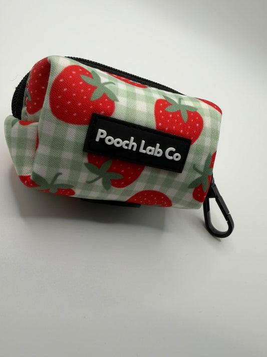 Strawberry Gingham Poo Bag Holder