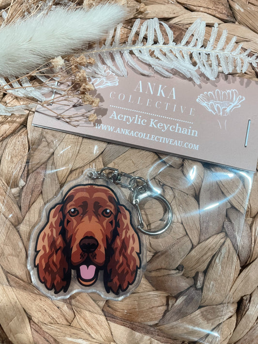 Irish Setter Dog Keychain