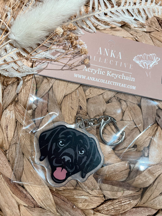Labrador Black Dog Keychain