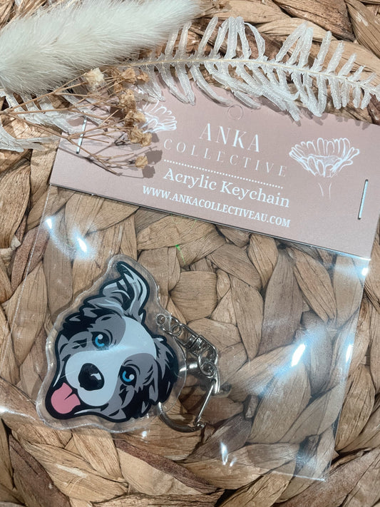 Aussie Mix Dog Keychain