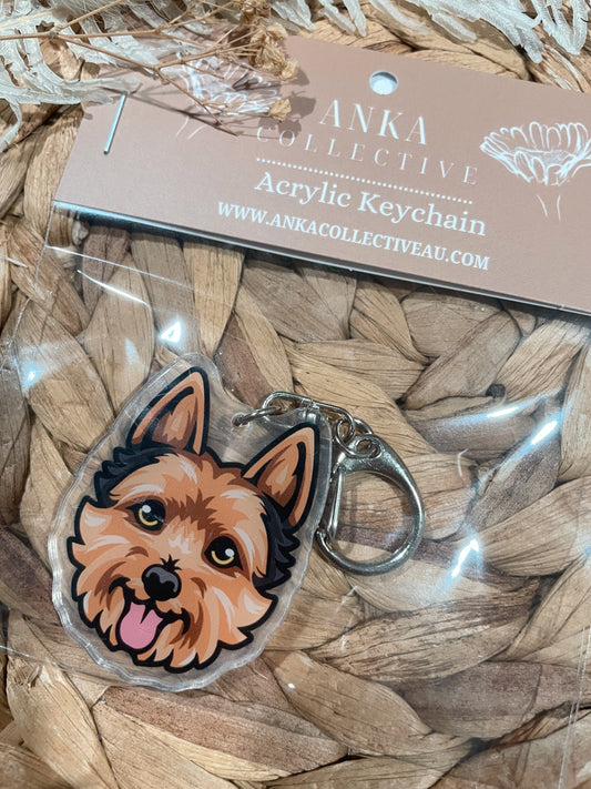 Australian Terrier Dog Keychain