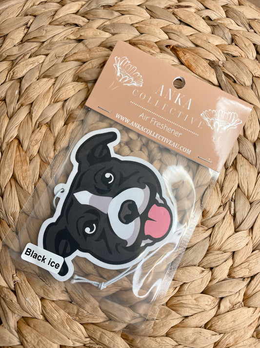 Staffy Black & White Air Freshener