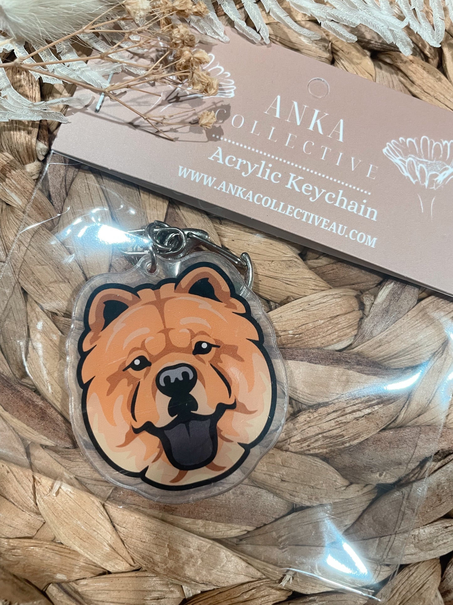 Chow Chow Cinnamon Dog Keychain