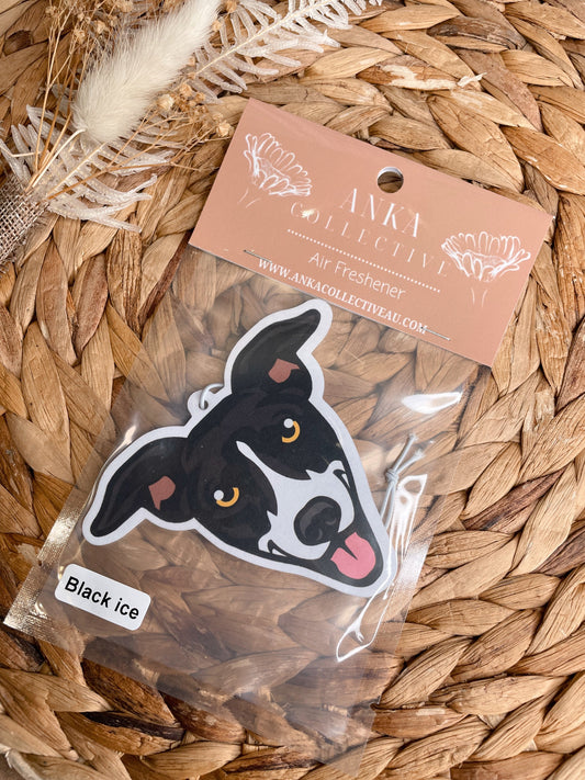 Greyhound Black & White Air Freshener