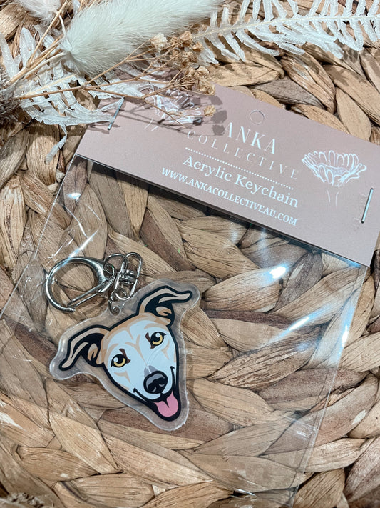 Italian Greyhound Fawn Dog Keychain