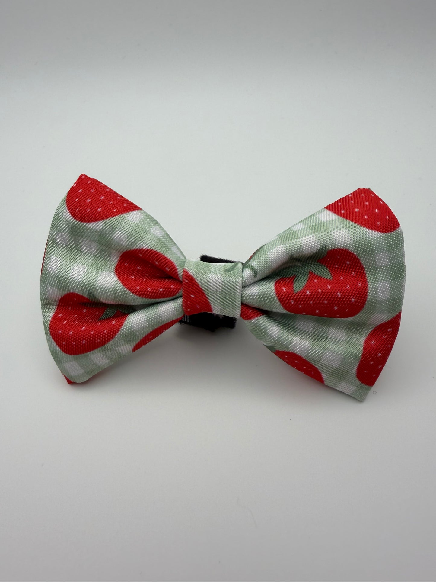 Strawberry Gingham Bow Tie