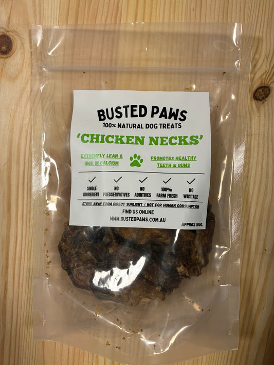 ‘Busted Paws’ Chicken Necks Natural Dog Treats