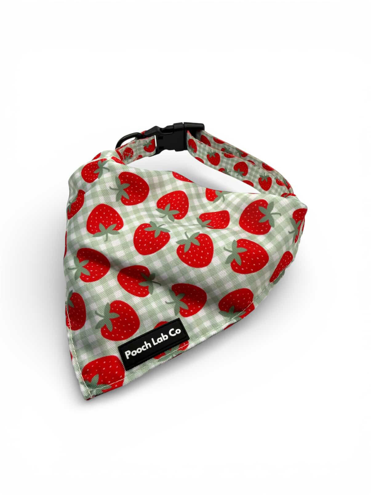 Strawberry Gingham Bandanna