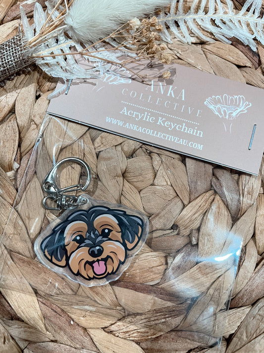 Morkie Dog Keychain