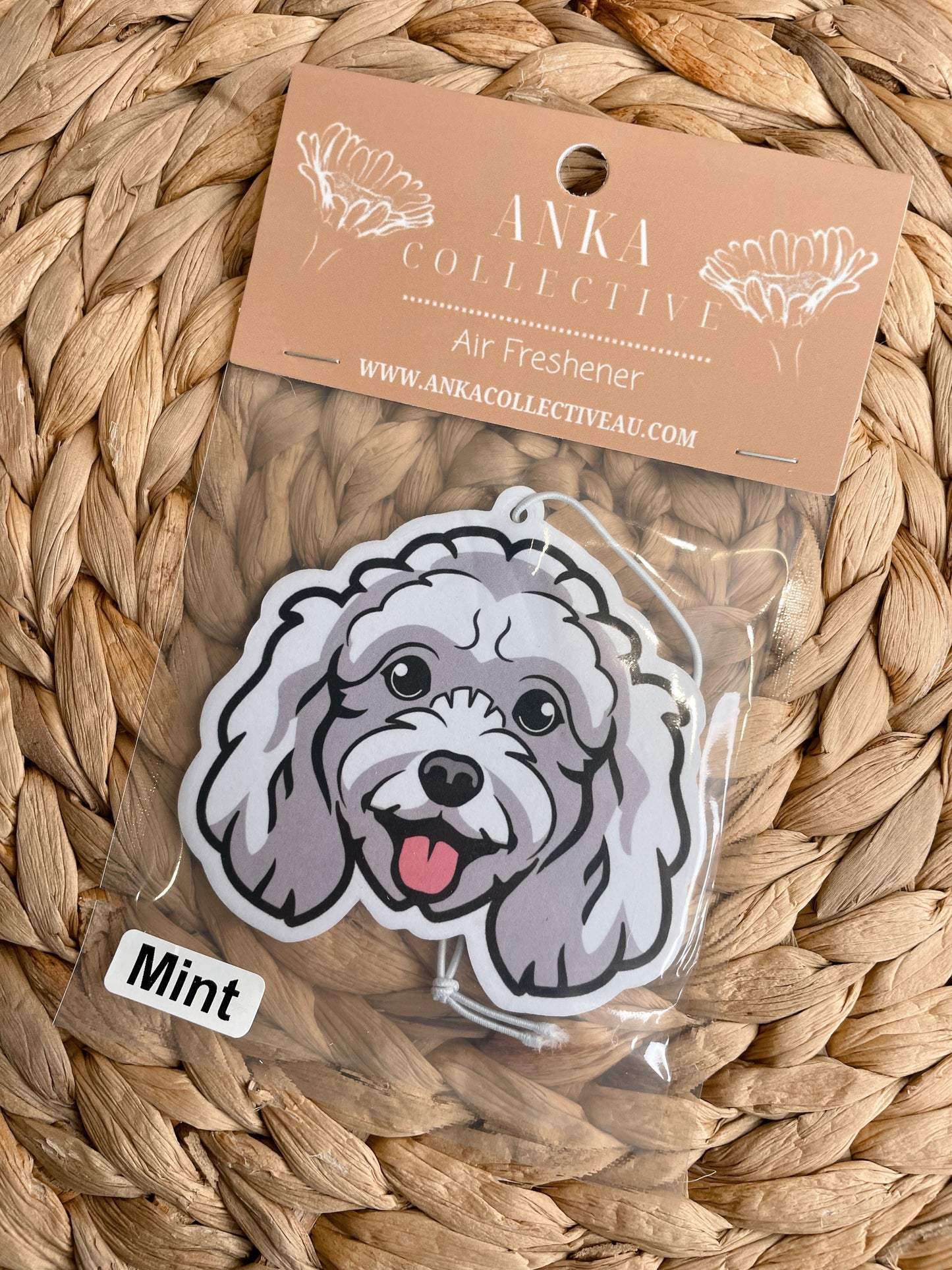 Mini Poodle White Air Freshener