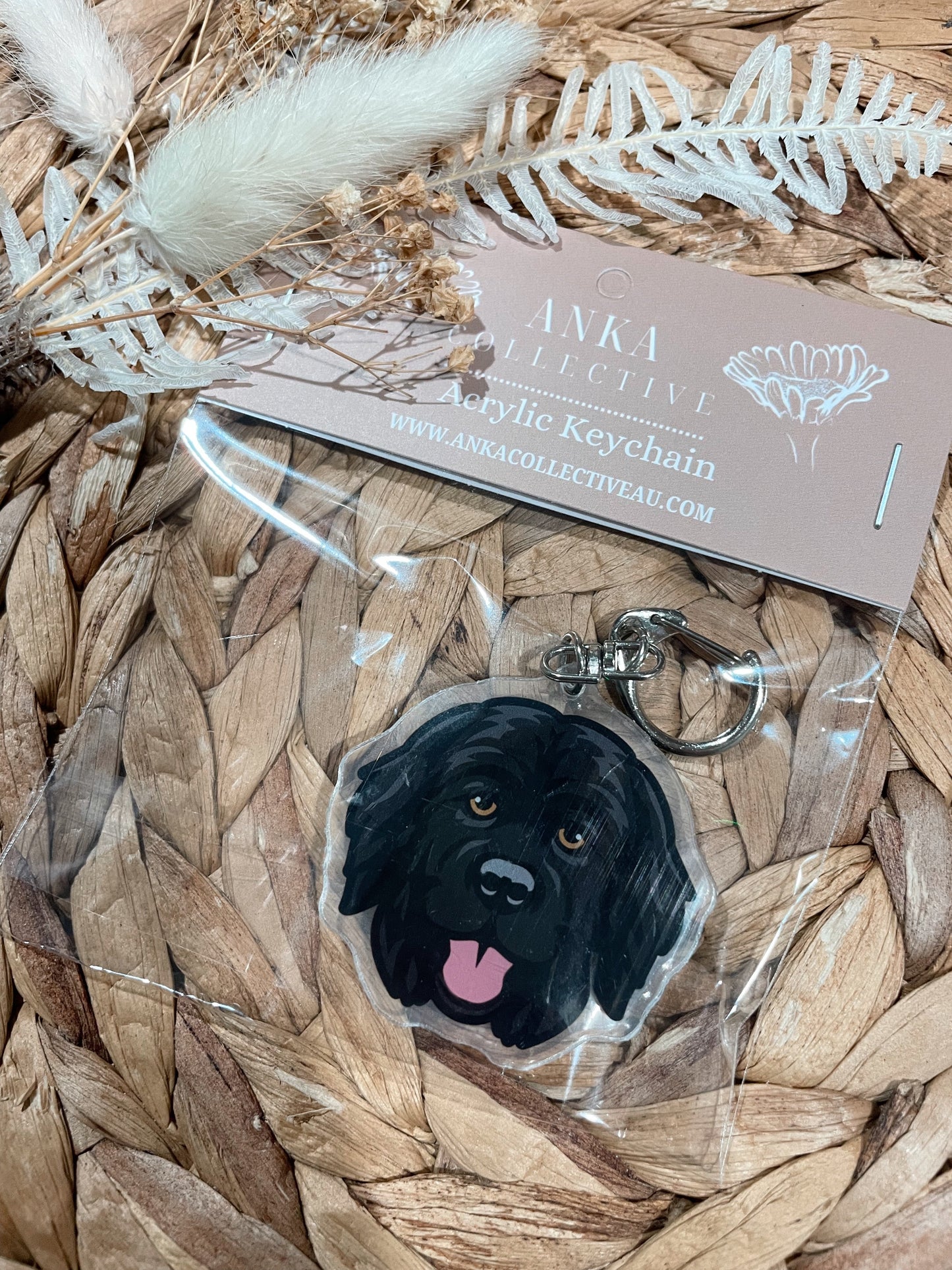New Foundland Dog Keychain