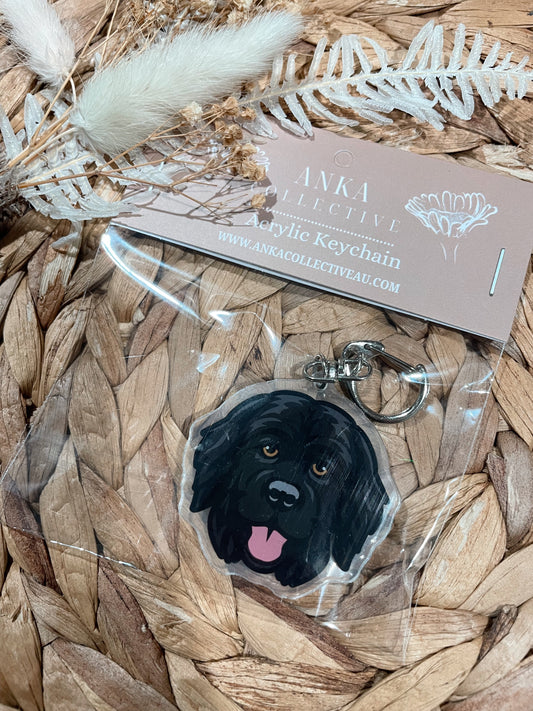 New Foundland Dog Keychain
