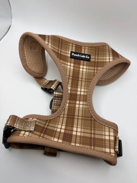 Tartan Adjustable Dog Harness