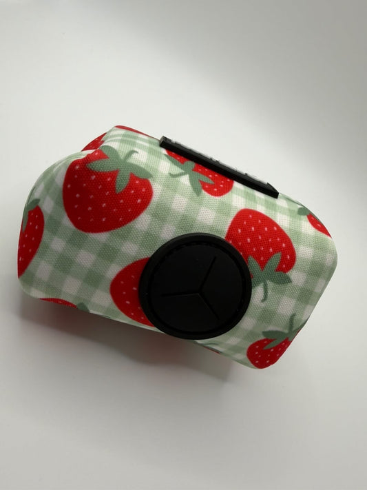 Strawberry Gingham Poo Bag Holder