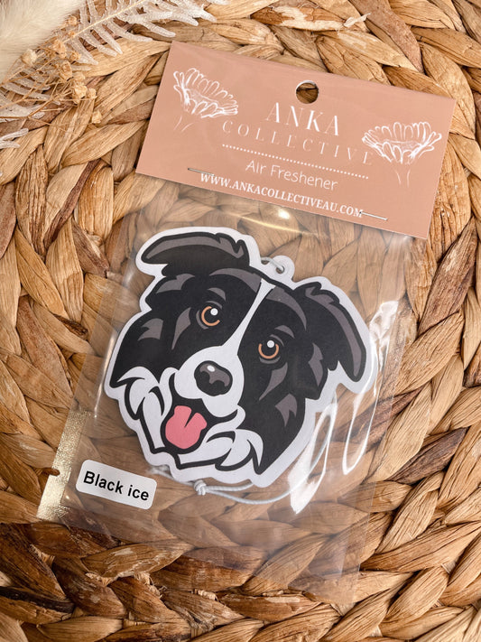 Black Border Collie Air Freshener