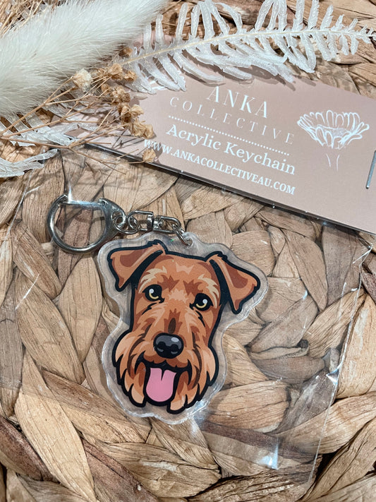Airedale Terrier Dog Keychain