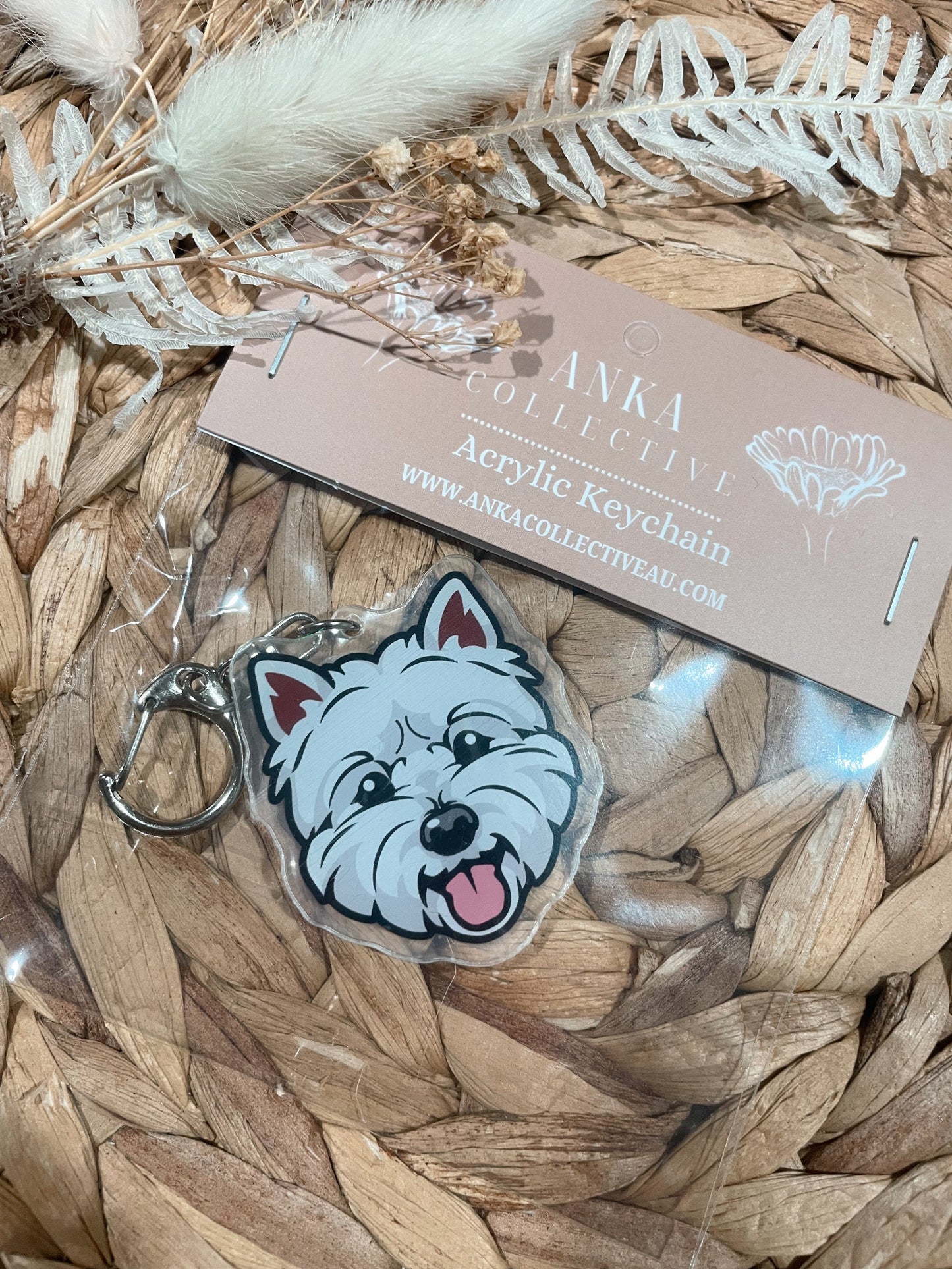 Westie Dog Keychain