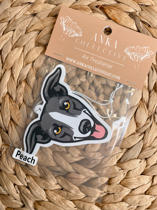 Greyhound Grey & White Air Freshener