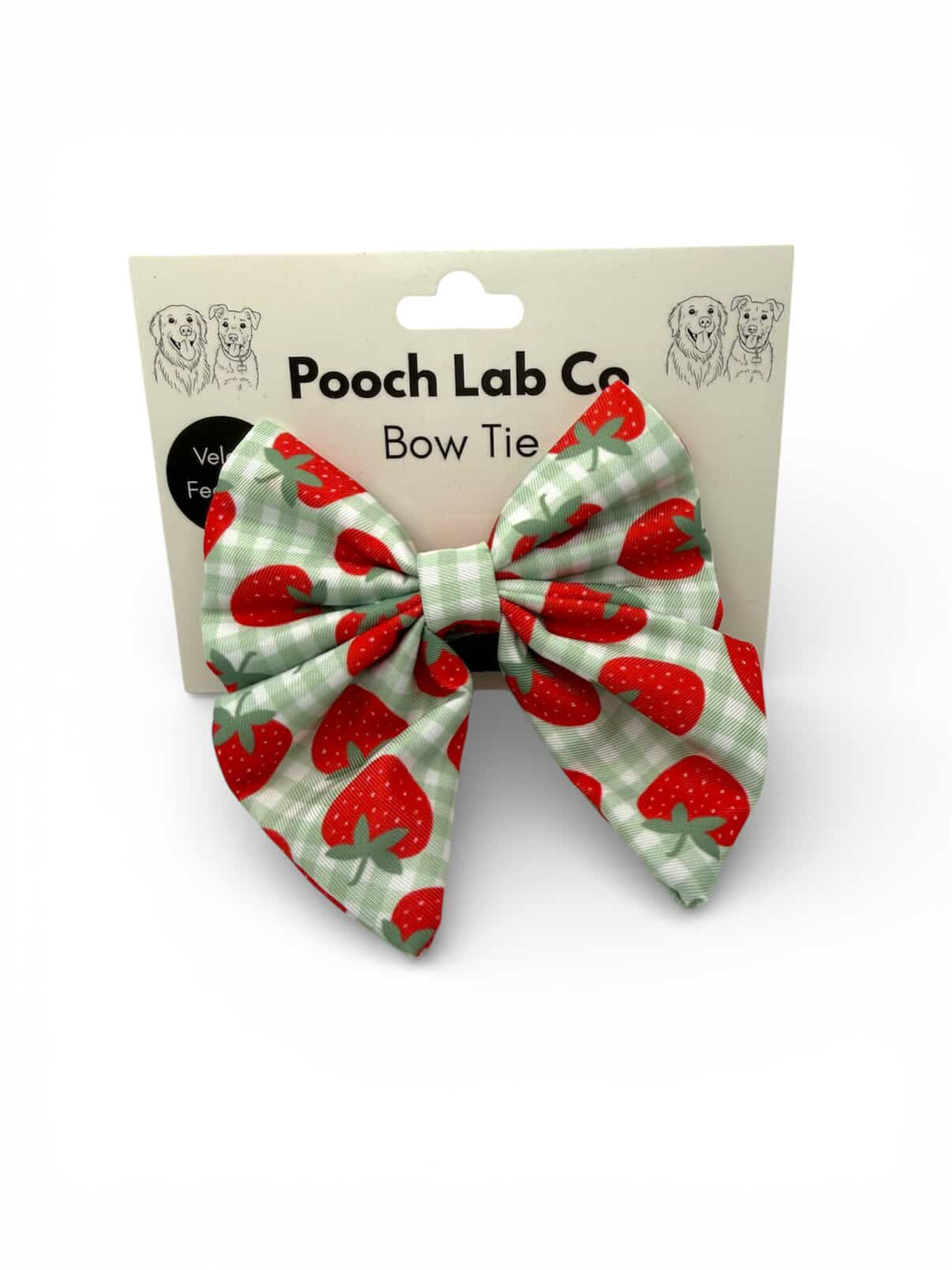 Strawberry Gingham Sailor Bow Tie