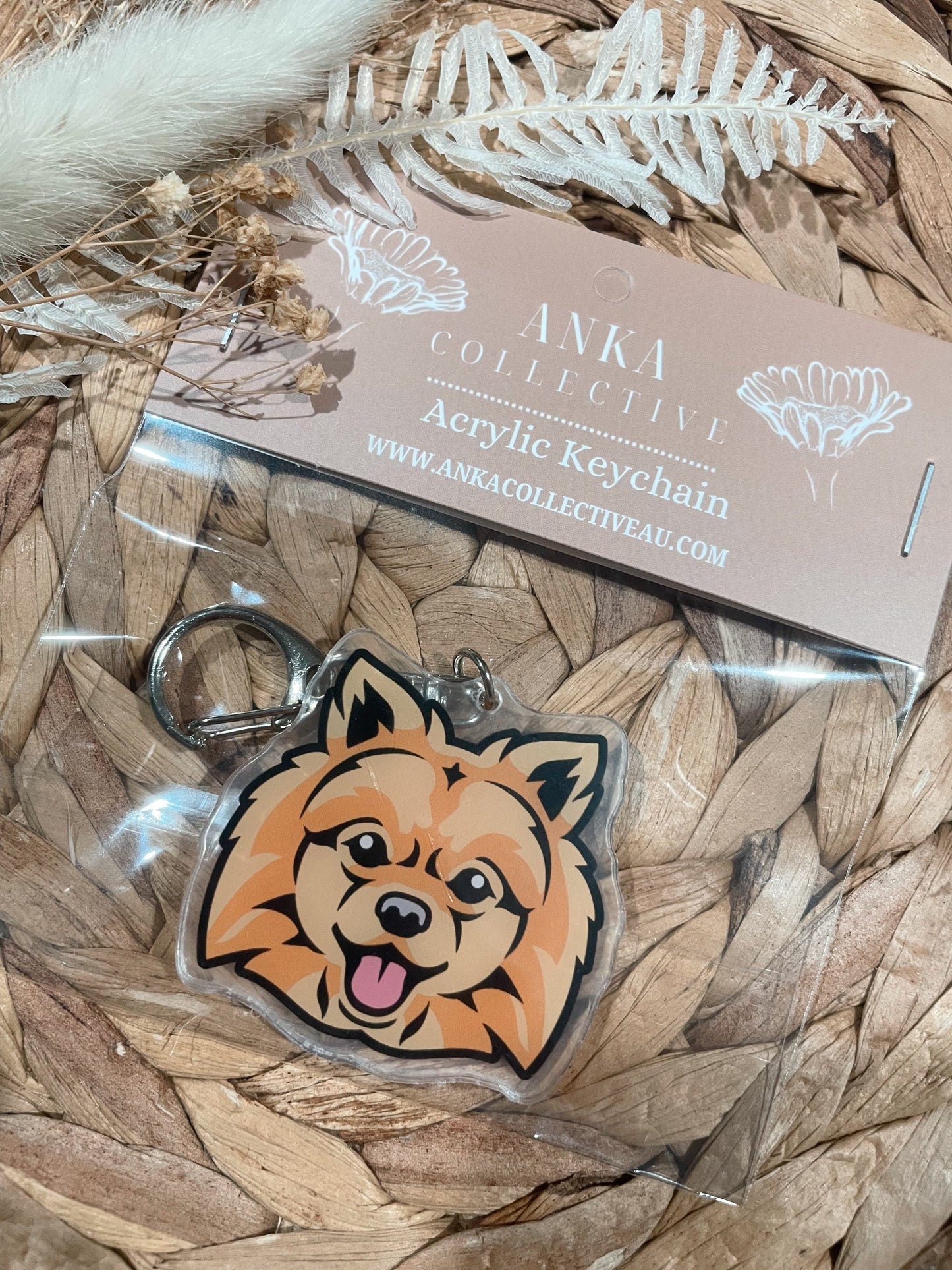 Pomeranian Dog Keychain