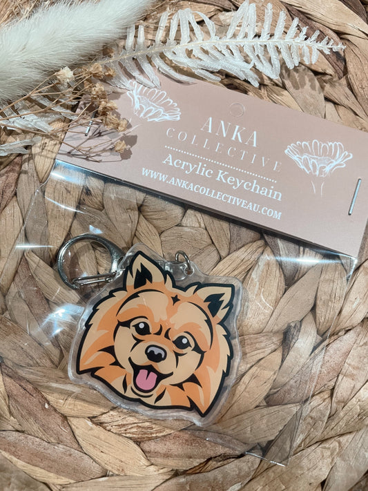 Pomeranian Dog Keychain