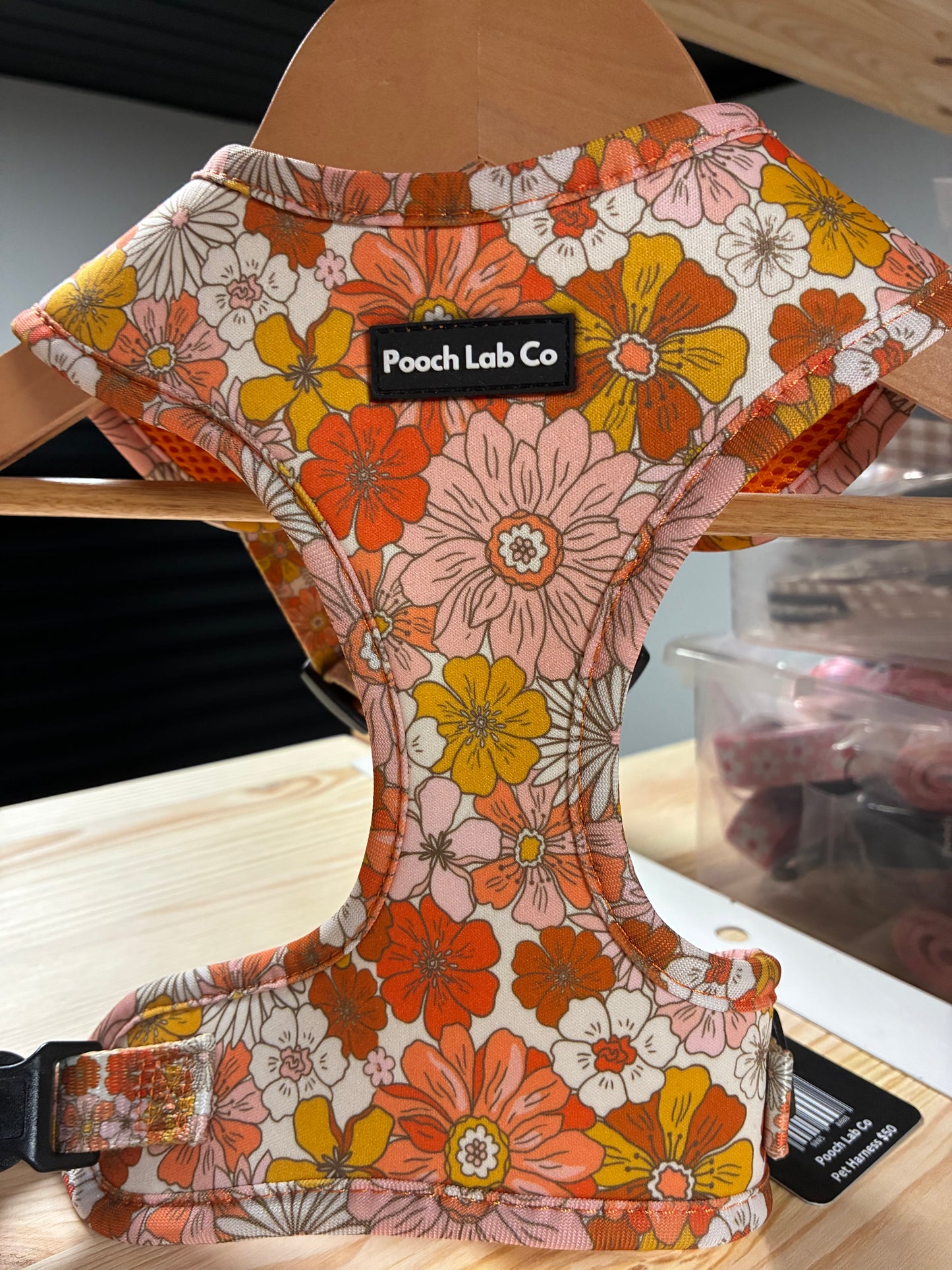 Autumn Floral Adjustable Dog Harness