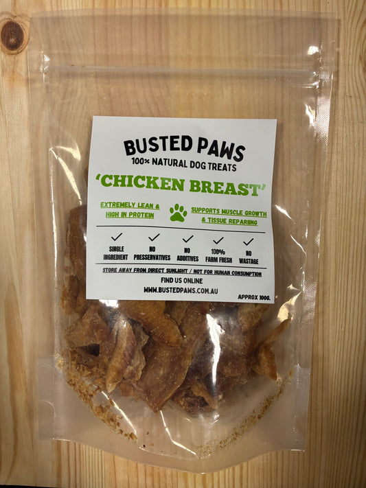 'Busted Paws' Chicken Breast Natural Dog Treats