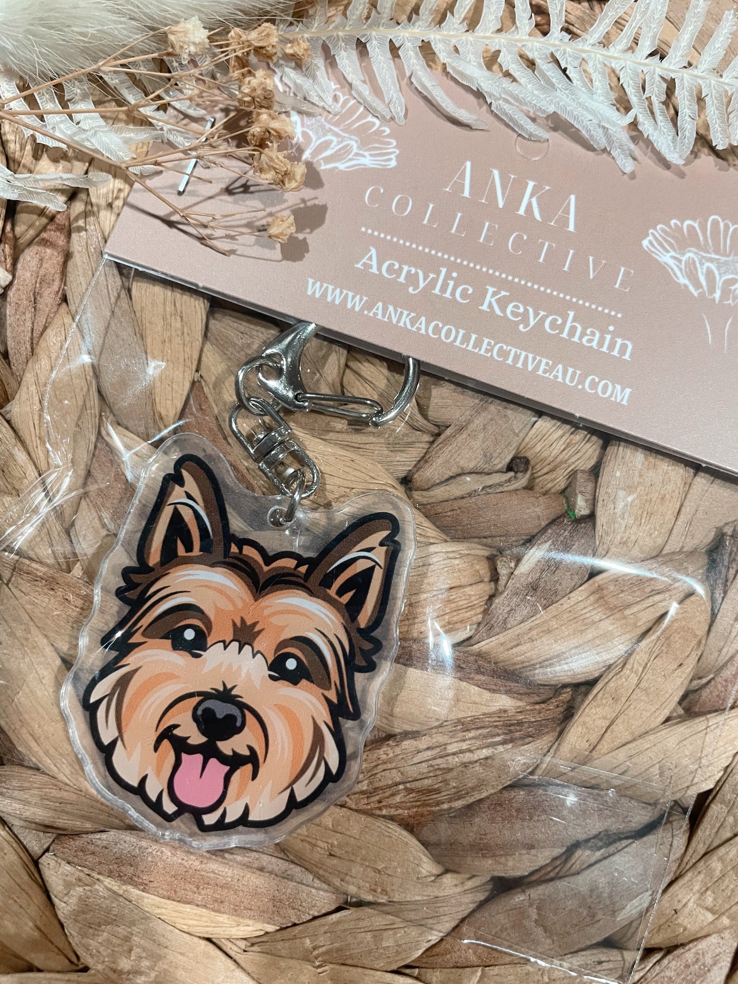 Caine Terrier Dog Keychain