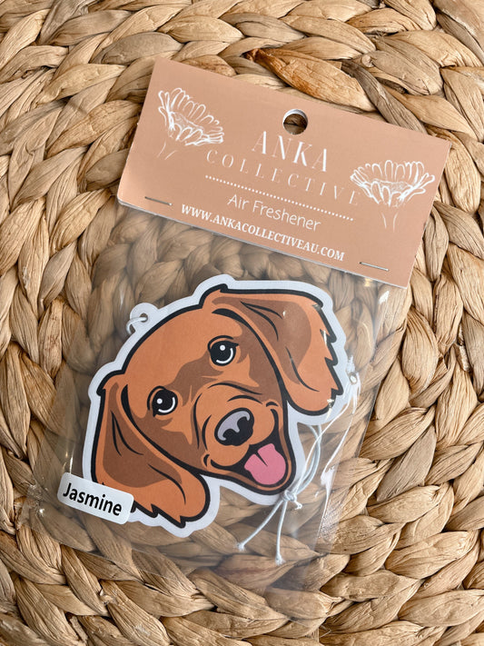 Dachshund Fluffy Brown Air Freshener
