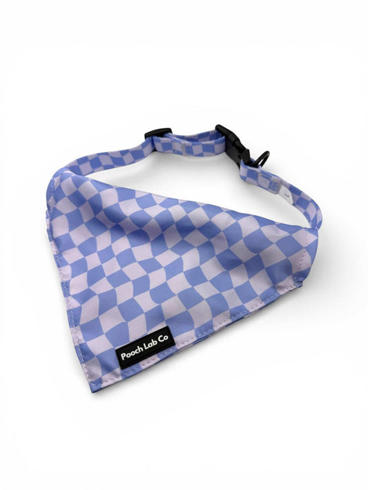 Groovy Gingham Blue Bandanna