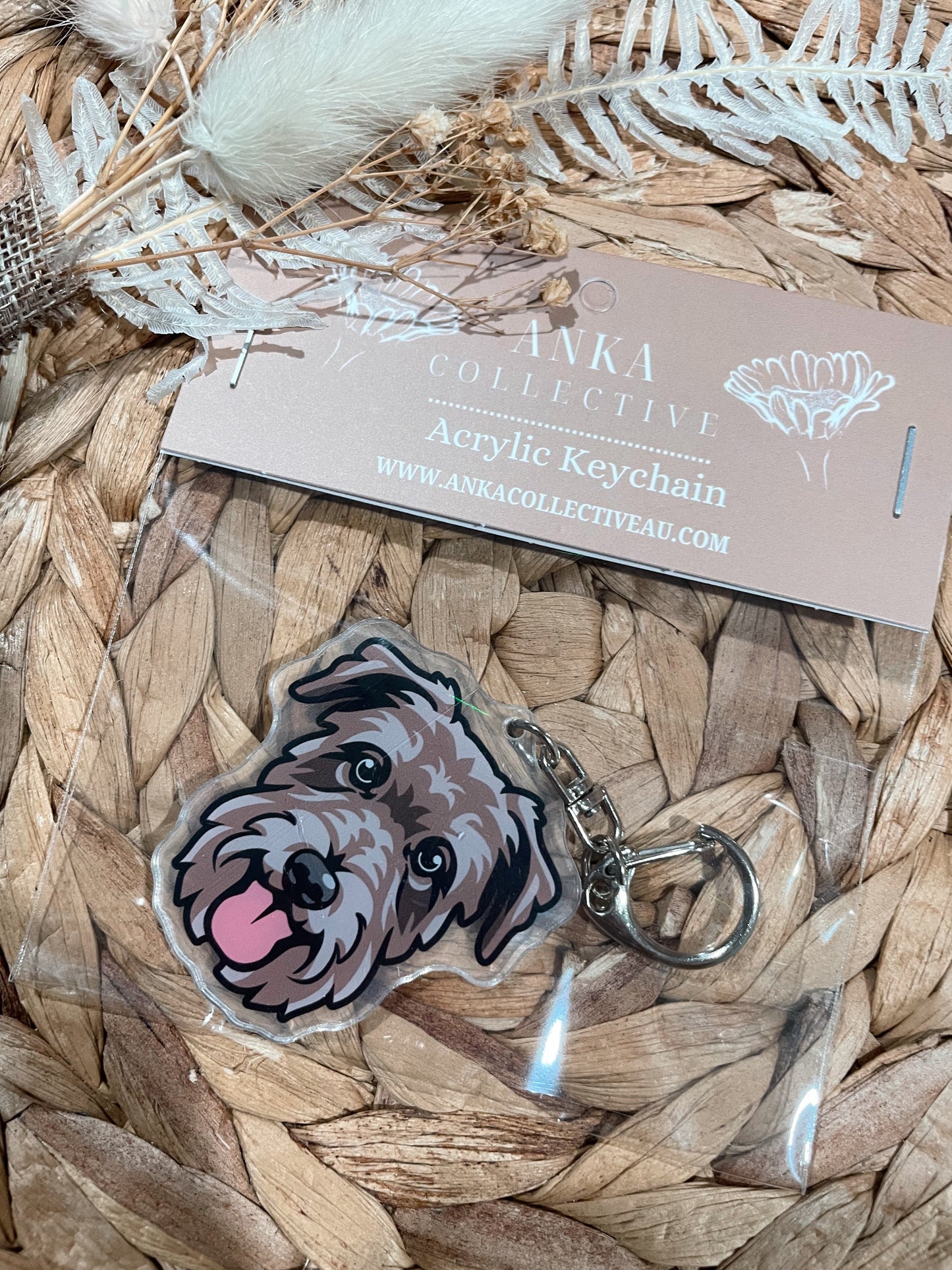 Wolfhound Dog Keychain