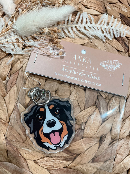 Bernese Mountain Dog Keychain