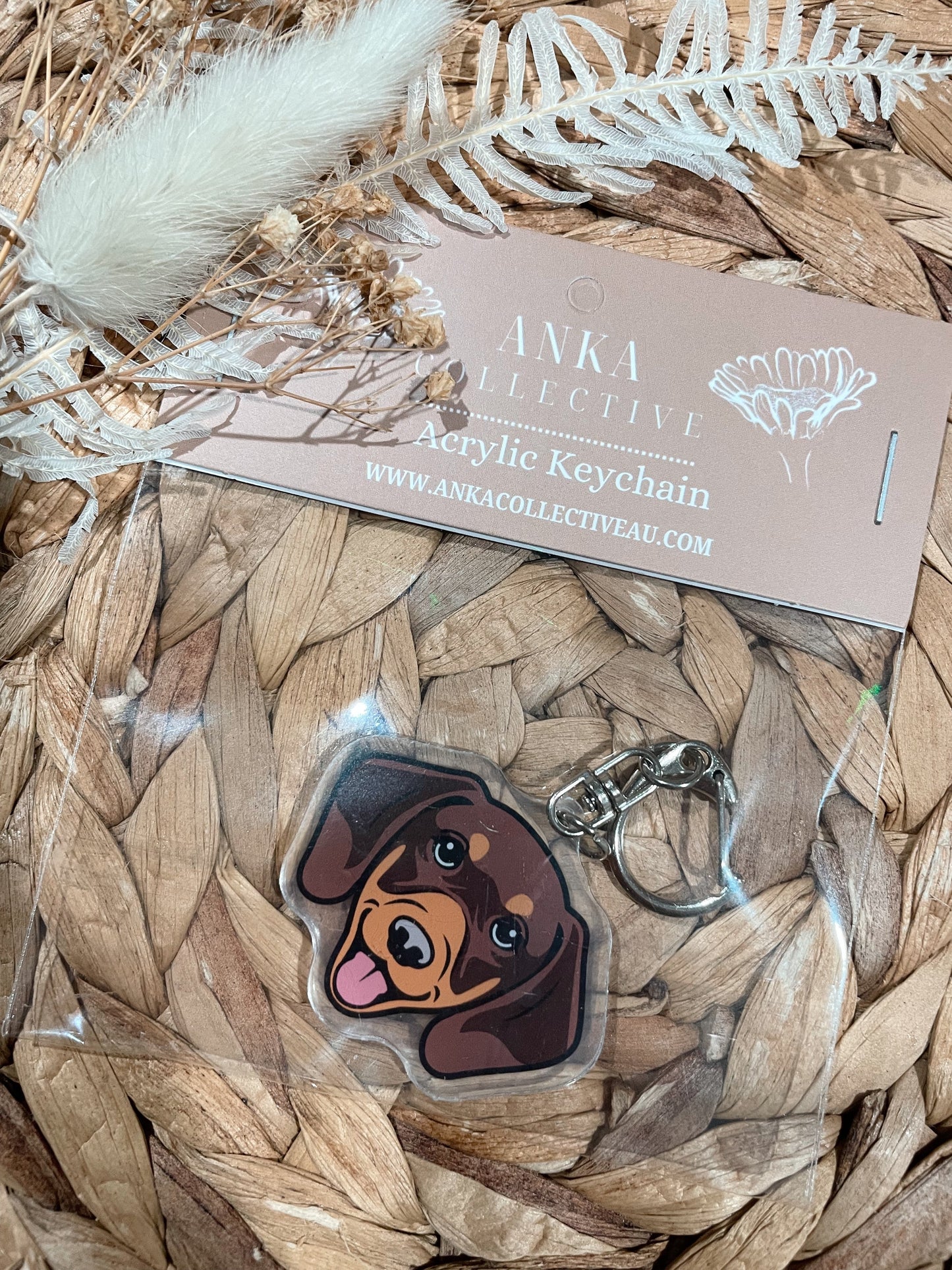 Dachshund Brown Dog Keychain