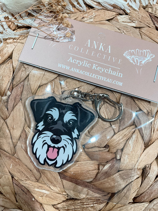Schnauzer Dog Keychain