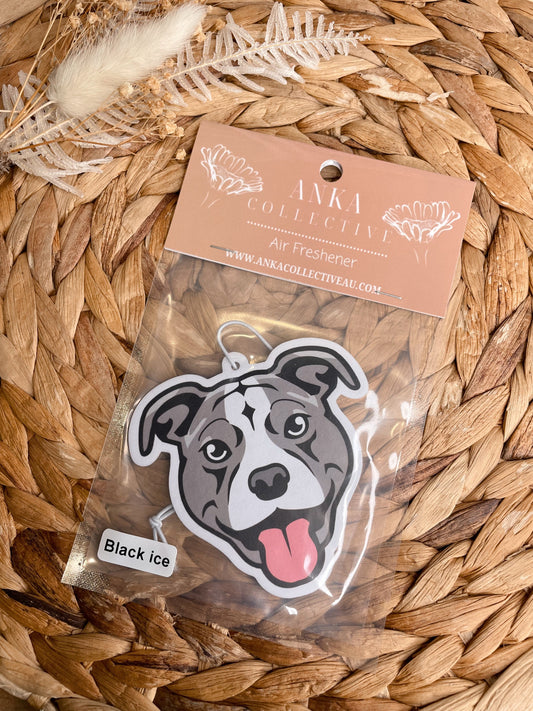 Grey Staffy Air Freshener