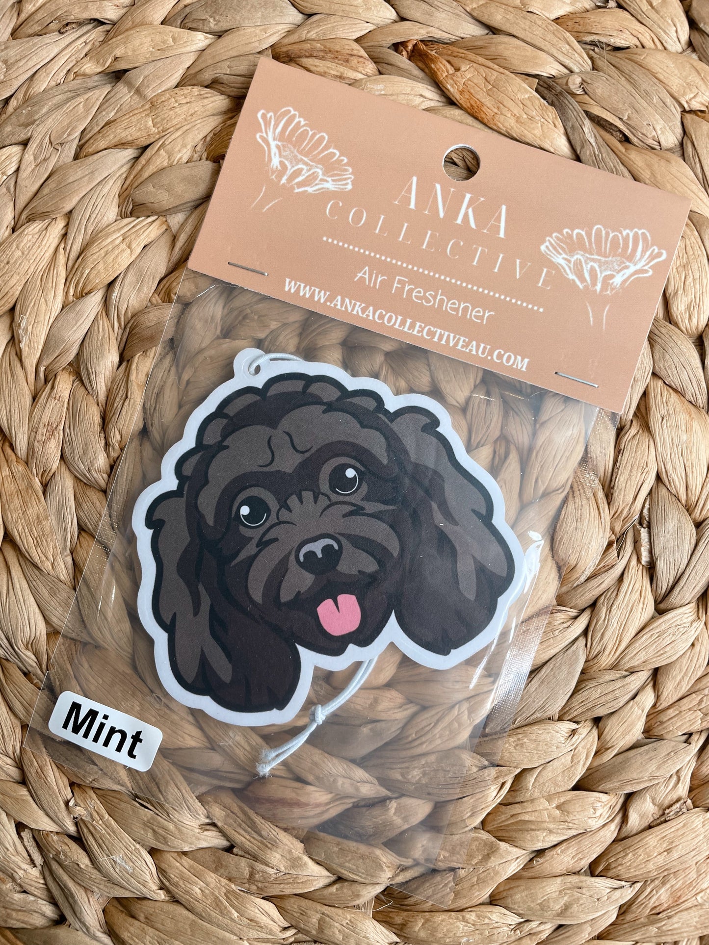 Mini Poodle Black Air Freshener
