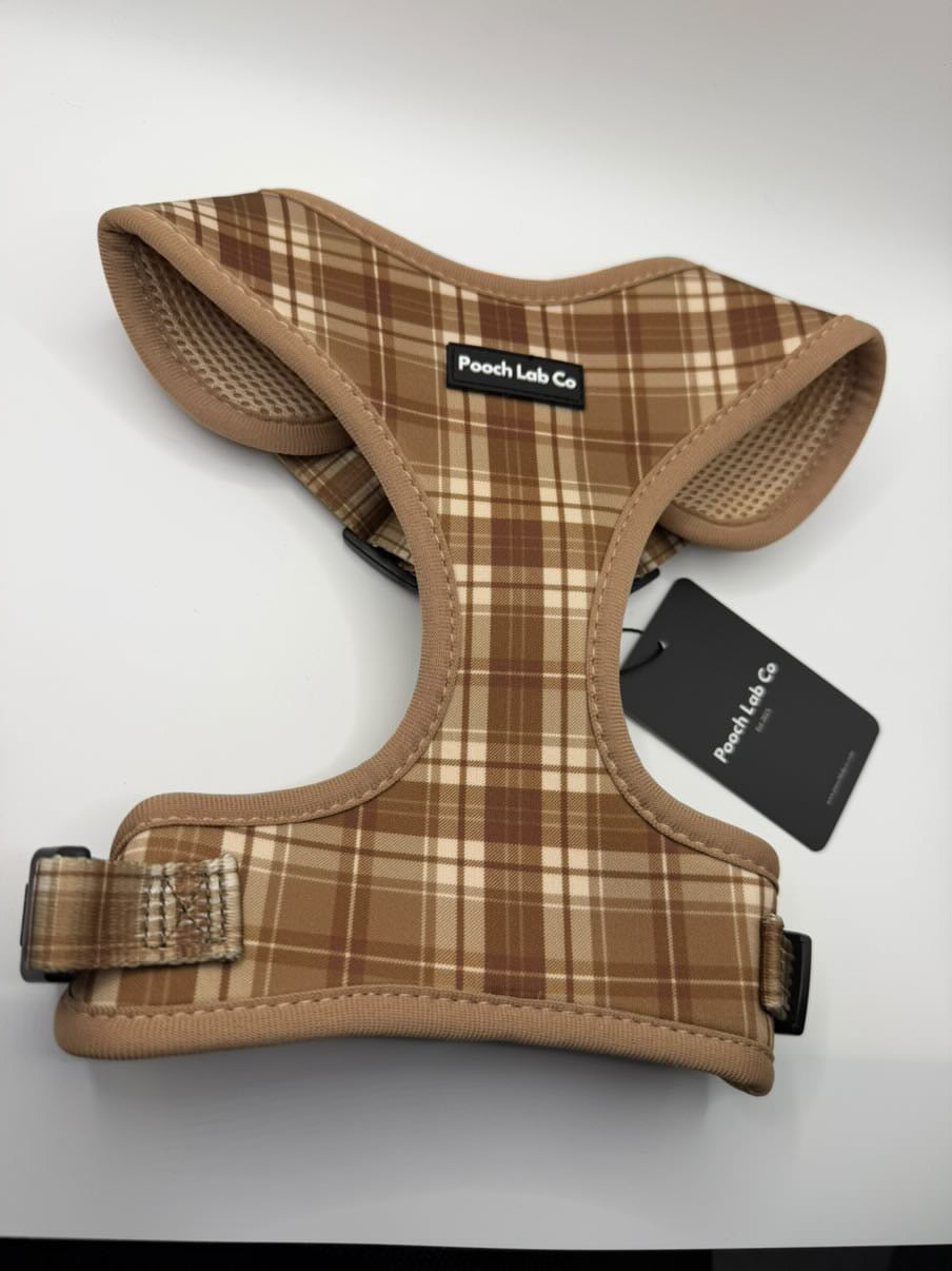 Tartan Adjustable Dog Harness
