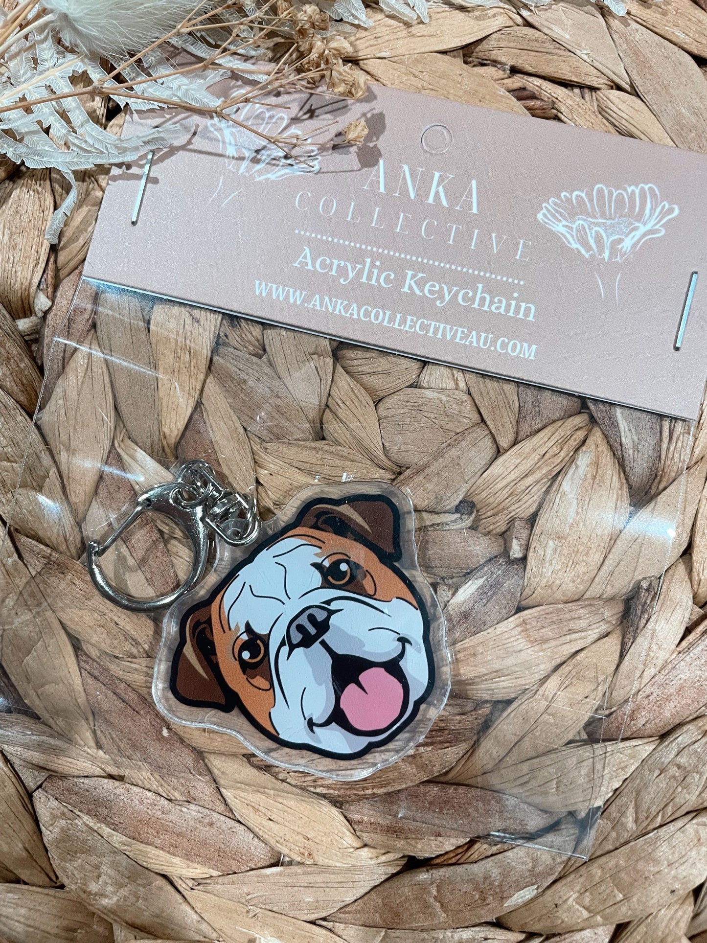 English Bull Dog Keychain