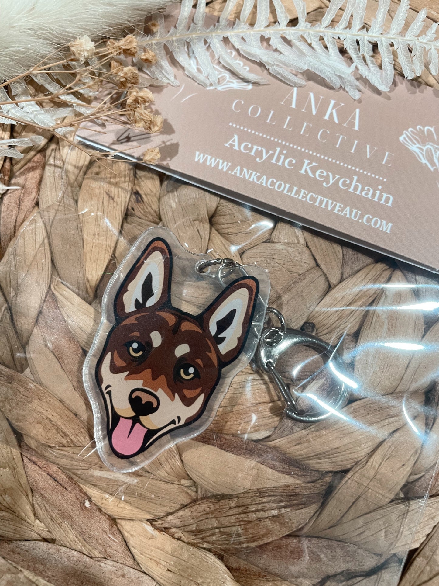 Kelpie Red Dog Keychain
