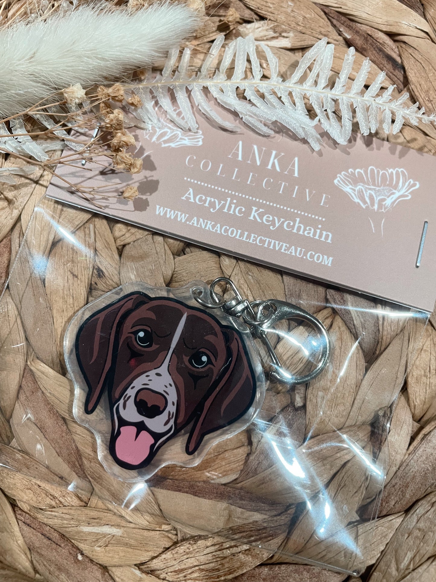 German Pointer Short Hair Dog Keychain