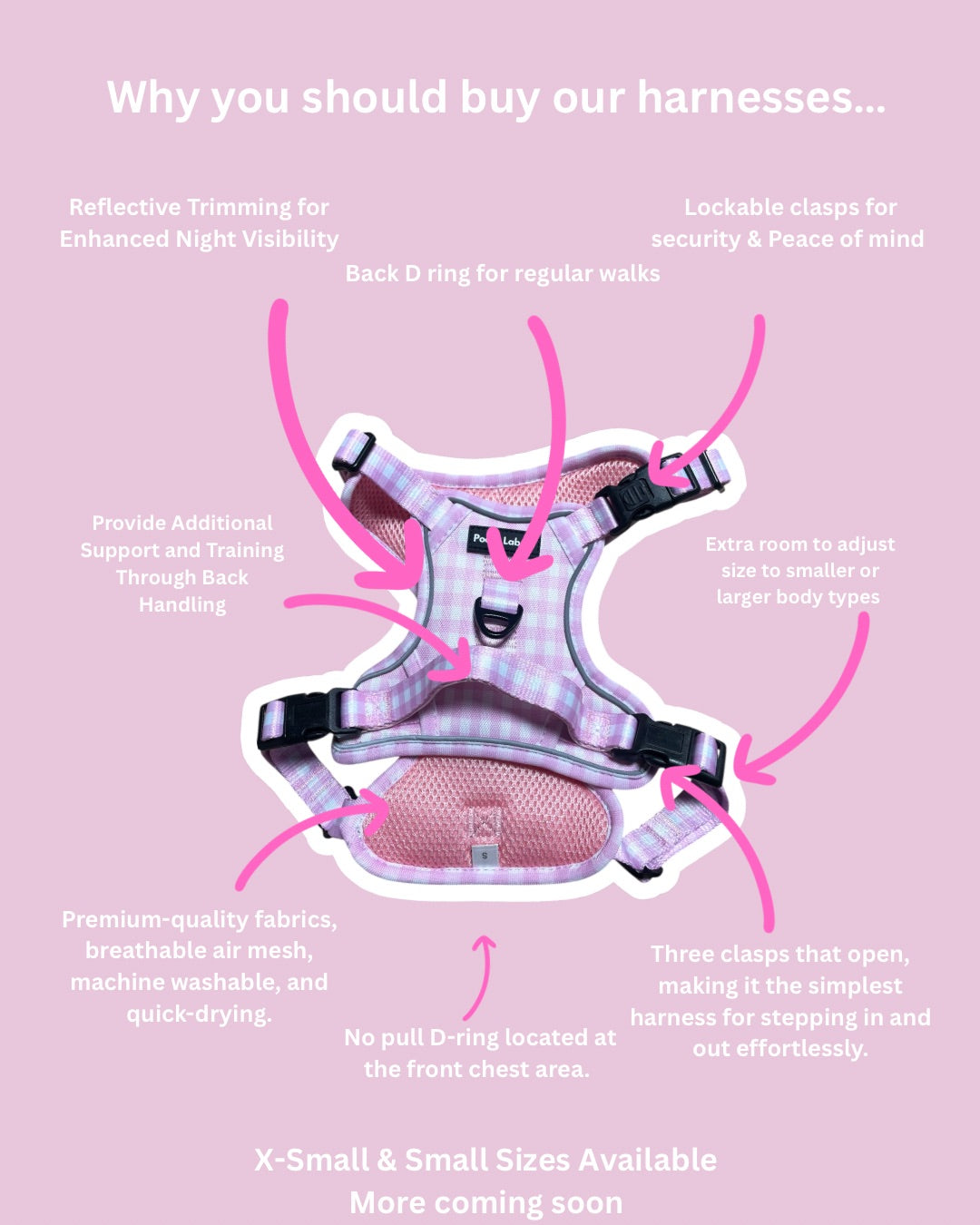 Pink Gingham Harness